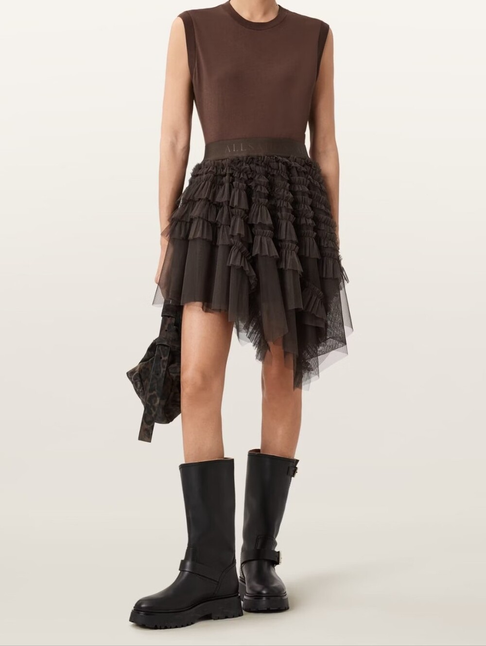 All Saints Jayde Tuille Skirt Size 8 - Picture 2 of 6